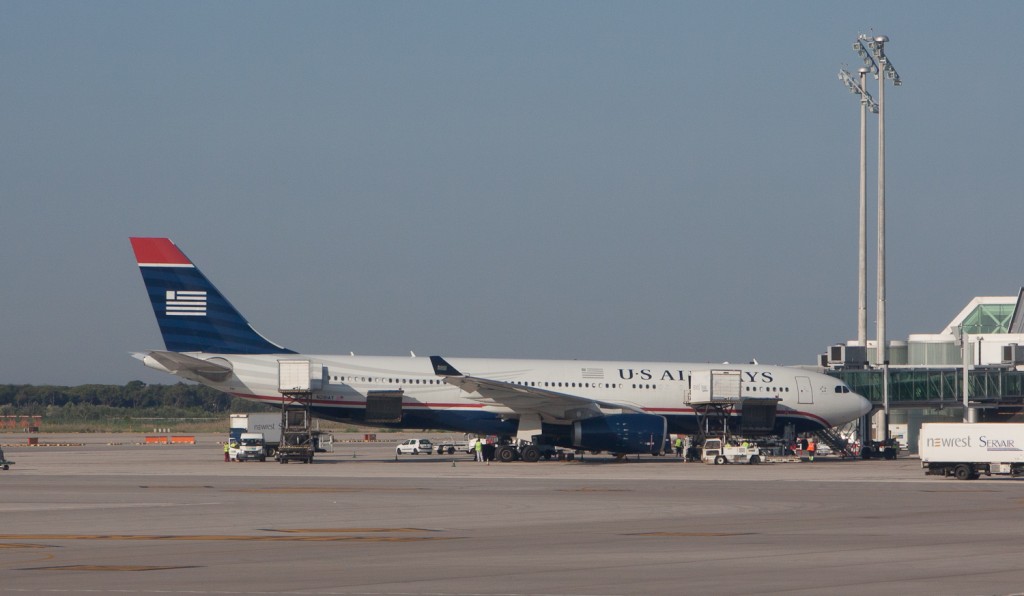 US Airways Airbus A330-200 at Barcelona El Prat Airport - Image GhettoIFE