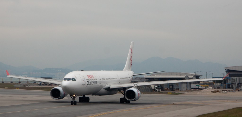 DragonAir Airbus A330-300 taxing at Hong Kong International Airport